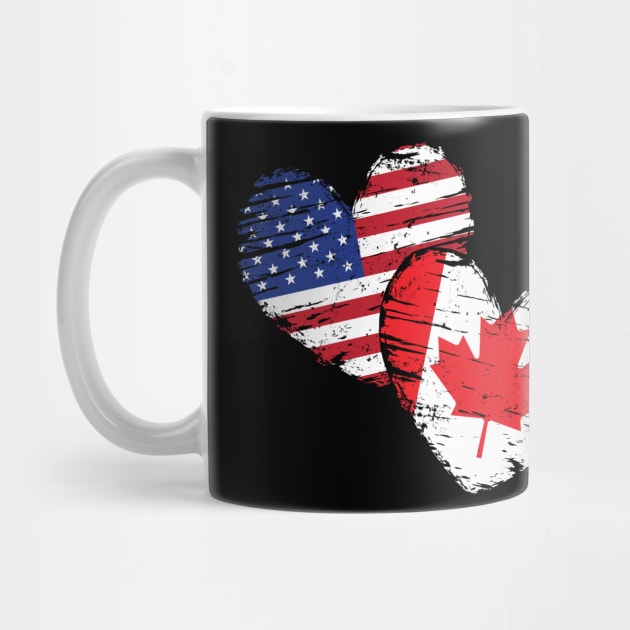 Canadian American Friendship USA Canada by shirtsyoulike